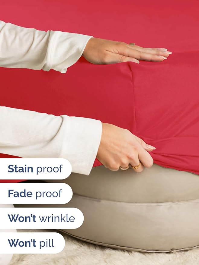 Extra Deep King Fitted Sheet - Hotel Luxury Single Fitted Sheet Only - Easily Fits 18 inch to 24 inch Mattress - Ultra Soft, Wrinkle Free with Extra Deep Pockets - Easy-Care, Breathable & Comfy - Red