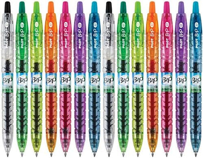 PILOT B2P Colors Gel Pen, Fine Point 0.7mm, Assorted Colors, 14-Pack