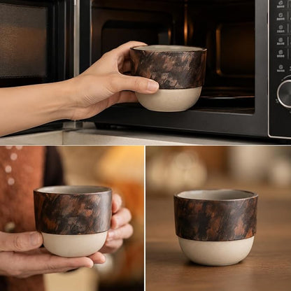 7oz Ceramic Espresso Cup, Modern Handleless Pottery Coffee Mug