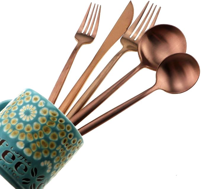 20-Piece 18/10 Stainless Steel Flatware Silverware, Luxury Dinnerware Set