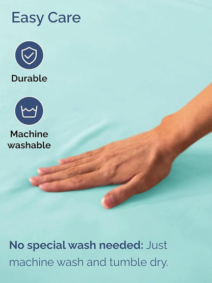 Extra Deep Twin XL Fitted Sheet - Hotel Luxury Single Fitted Sheet Only - Easily Fits 18 inch to 24 inch Mattress - Ultra Soft, Wrinkle & Fade Free w/Extra Deep Pocket - Breathable & Comfy - Spa Blue