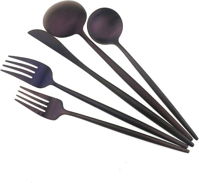 20-Piece 18/10 Stainless Steel Flatware Silverware, Luxury Dinnerware Set