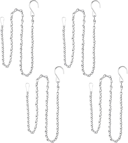 YINGFENG 4 Pack 35 Inch Silver Hanging Chain