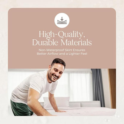 Organic Waterproof Mattress Protector Full Size - 100% Waterproof Mattress Pad with Extra Soft Quiet & Breathable Triple Layer Protection - GOTS Certified Machine Washable Deep Pocket Design (Full)