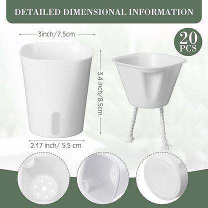 20 Pcs 3 Inch Self Watering Pots Self Watering Planters