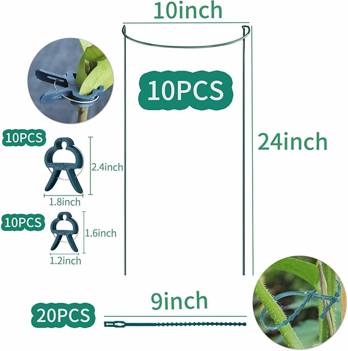 TCBWFY 10 Pack Plant Support Stakes