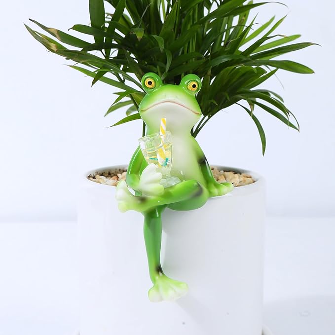Miniature Frog Figurines Plant Decorations