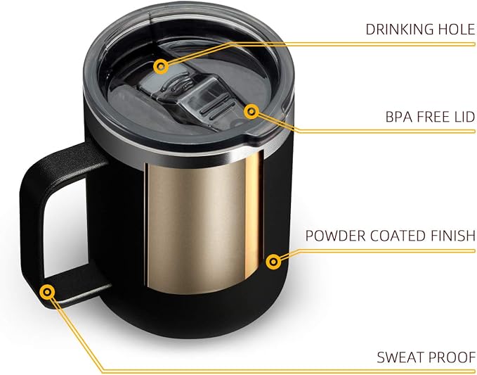 12 oz Insulated Travel Coffee Mug