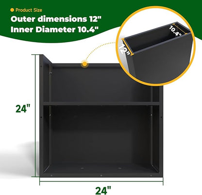 Galvanized Steel Metallic Heavy Planter