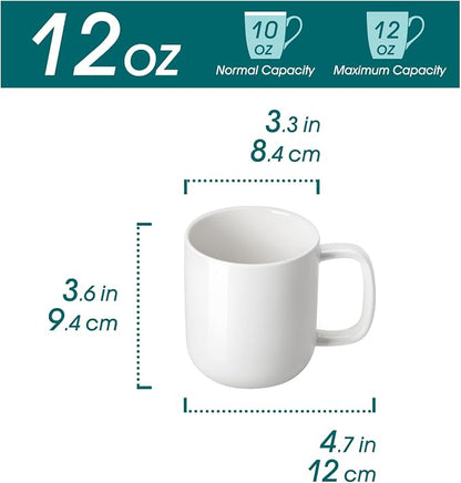 vancasso Porcelain Coffee Mugs Set, 12 oz Ceramic Coffee Cups