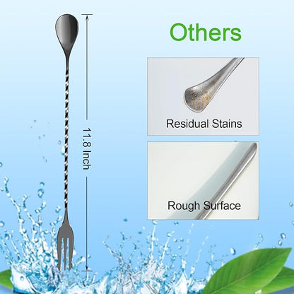 Bar Spoon Cocktail Mixing Stirrers, 12”