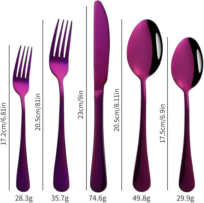 Stainless Steel Customized Flatware Set, Engraving Name Knife Forks Spoon