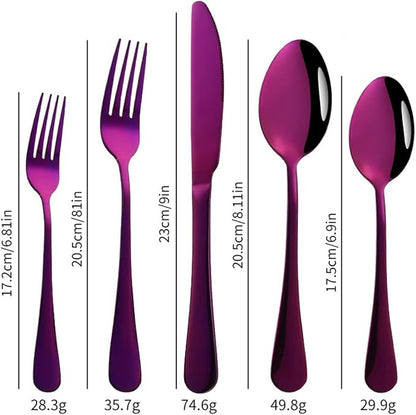 Stainless Steel Customized Flatware Set, Engraving Name Knife Forks Spoon