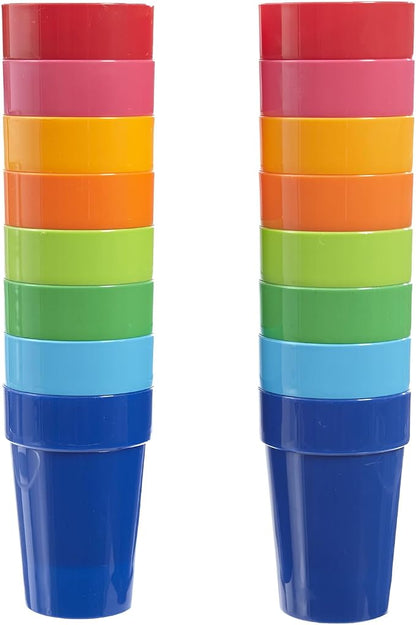 US Acrylic Spectrum Unbreakable Plastic 10 ounce Stackable Juice Tumblers in 8