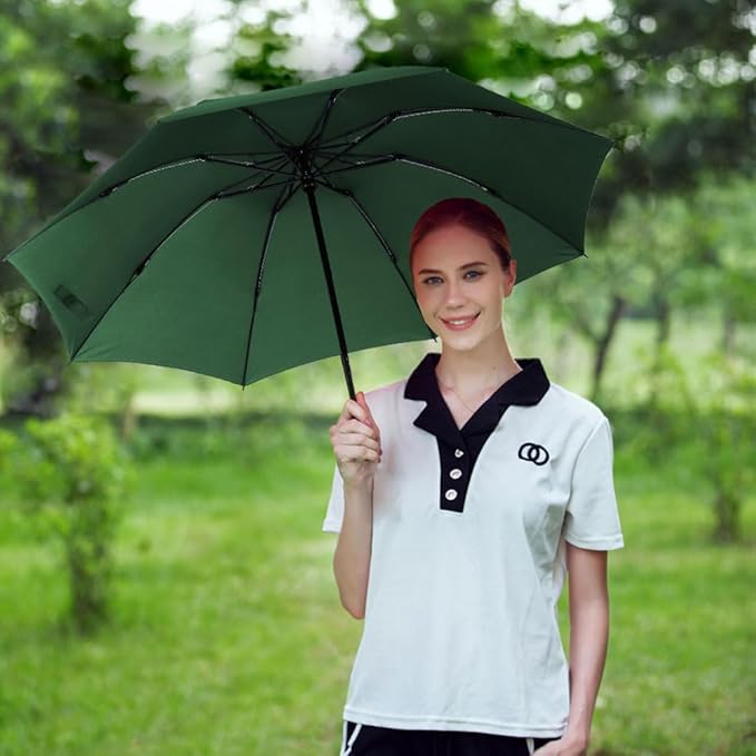 LANBRELLA Compact Reverse Folding Umbrella Auto Windproof Travel Umbrella