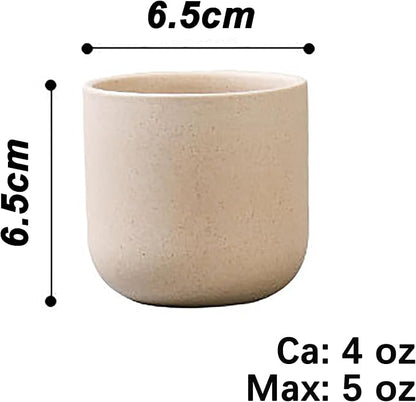 Handless Espresso Cup, Natural Beige Cups, 4 oz, Espresso Accessories,