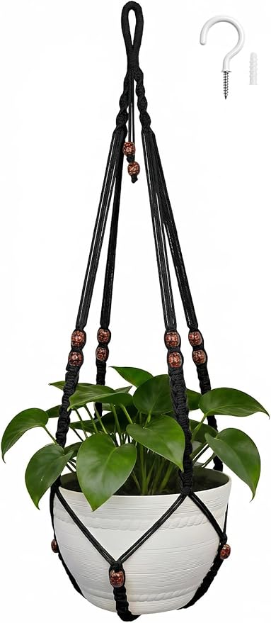 35 Inch Macrame Plant Hanger, Large