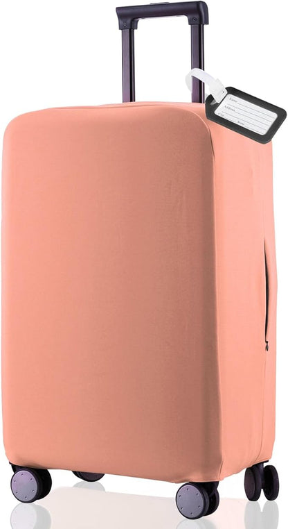 Travel Luggage Cover - Scratch-Resistant Fit 19-33 Inch, Pink, 3XL