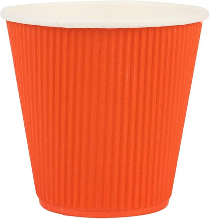 Restaurantware 8 Ounce Double Wall Disposable Coffee Cups, 500 Insulated Orange