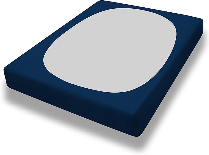 PureFit Stretchy Box Spring Cover King - Elastic Fitted Box Spring Wrap Around 4 Sides, Wrinkle & Fading Resistant Fits King and C-King Size Beds, Navy