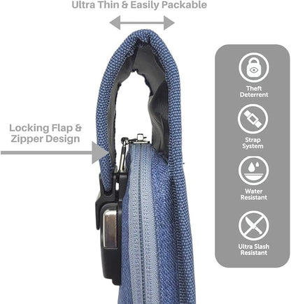 Aquavault | Flex Safe | Beach Chair Vault | Anti theft combination lock | 3 Digit Programmable lock | Water resistant, Slash Resistant and RFID Blocking (Grey)
