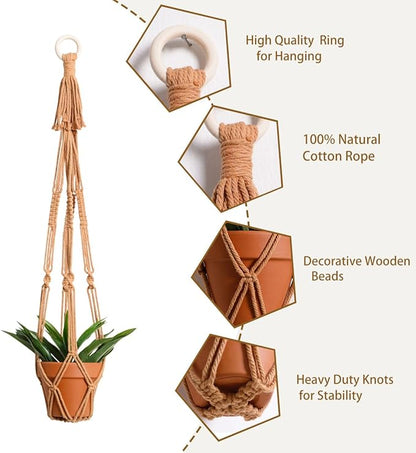 Artilady Plant Hanger Indoor Macrame Hanging Planters
