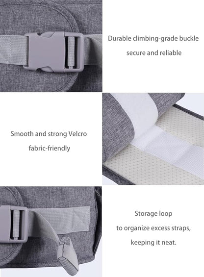 Baby Hip Seat Carrier Baby Waist Stool for Child Infant Toddler with Adjustable Strap Buckle Pocket Soft Inner Huge Storage (Navy Blue)