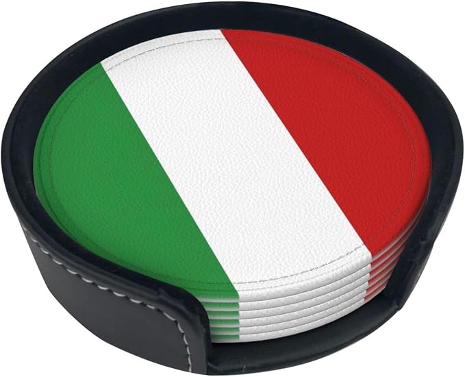 Italy Flag Coasters for Drinks