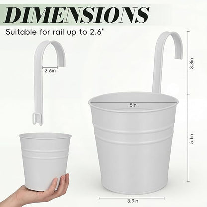 HowRU Hanging Flower Pots, Railing Planter Box