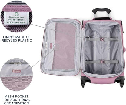 Travelpro Maxlite 5 Softside Expandable Carry-On Luggage with Spinner Wheels, Lightweight, 21-Inch — Orchid Pink Purple