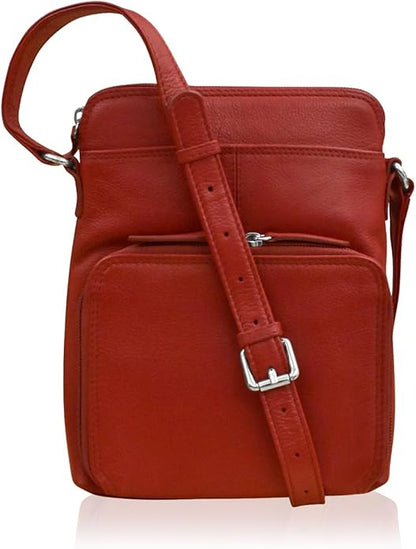 ili New York Genuine Leather Crossbody Bags for Women - Premium RFID Blocking Shoulder Bag Organizer with Adjustable Strap