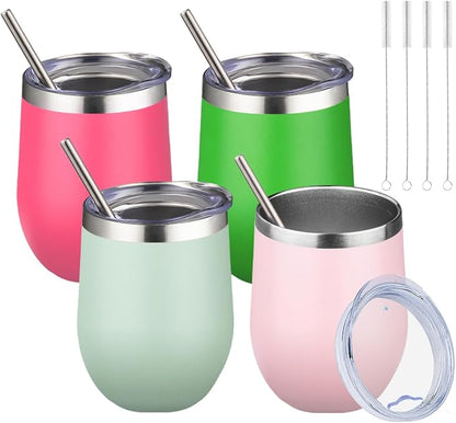 12oz/4 Pack Wine Tumbler Glasses