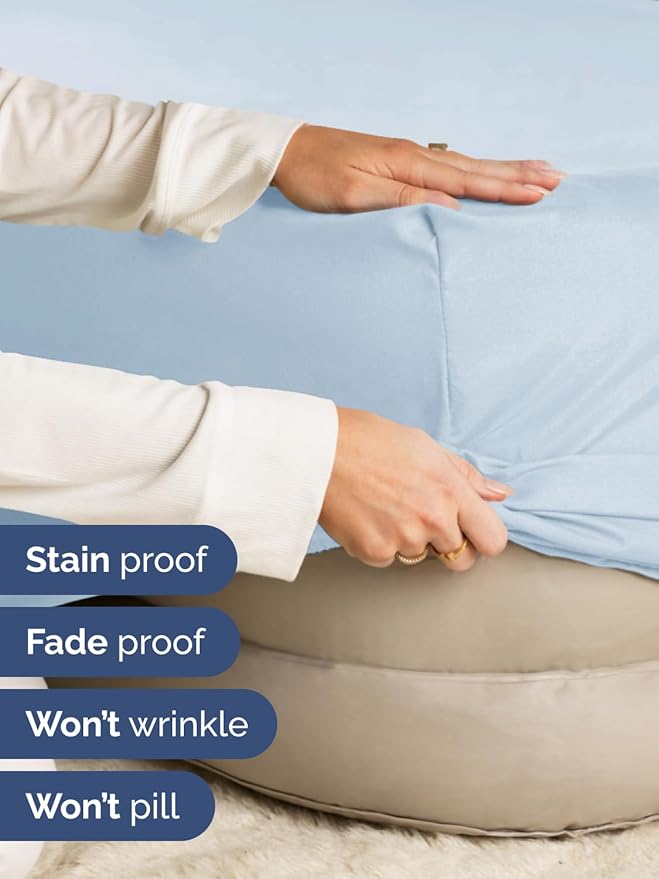 Extra Deep Twin XL Fitted Sheet - Hotel Luxury Single Fitted Sheet Only - Easily Fits 18 inch to 24 inch Mattress - Ultra Soft, Wrinkle & Fade Free w/Extra Deep Pocket - Breathable & Comfy - Sky Blue