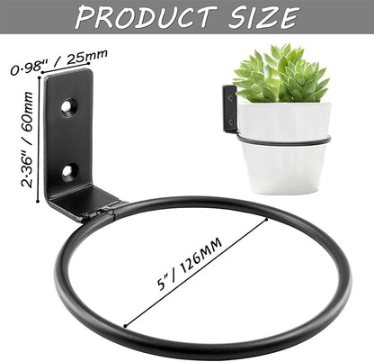 2 Pack 5 inch Flower Pot Holder Ring, Flower Pot Holder Ring Wall Mounted Set