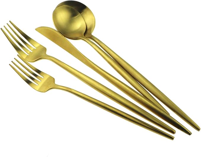 20-Piece 18/10 Stainless Steel Flatware Silverware, Luxury Dinnerware Set