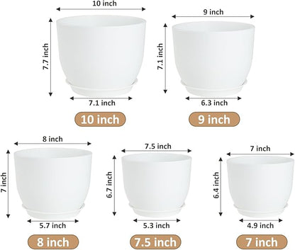 Plant Pots 10/9/8/7.5/7 inch Flower Pots
