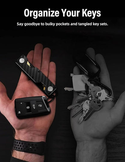 Key Organizer Compact Key Holder Metal Key Chain Minimalist key case key holder for keychain Secures 1-5 Keys