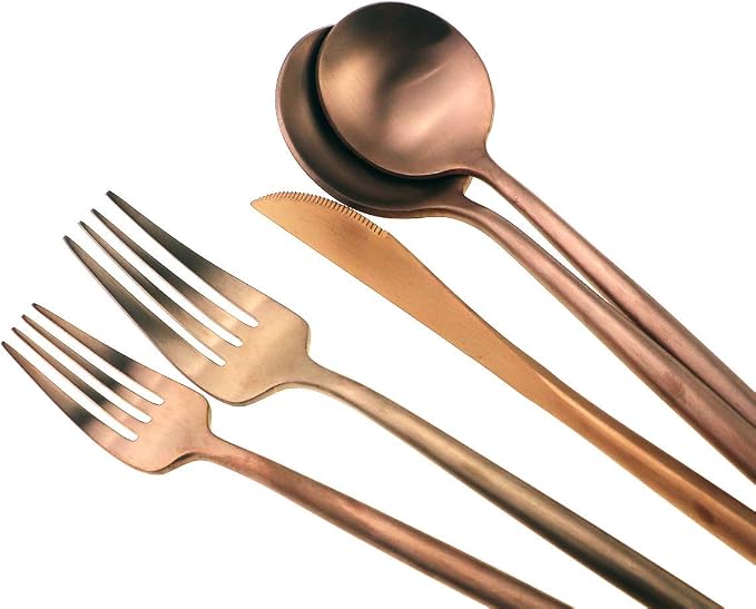 20-Piece 18/10 Stainless Steel Flatware Silverware, Luxury Dinnerware Set