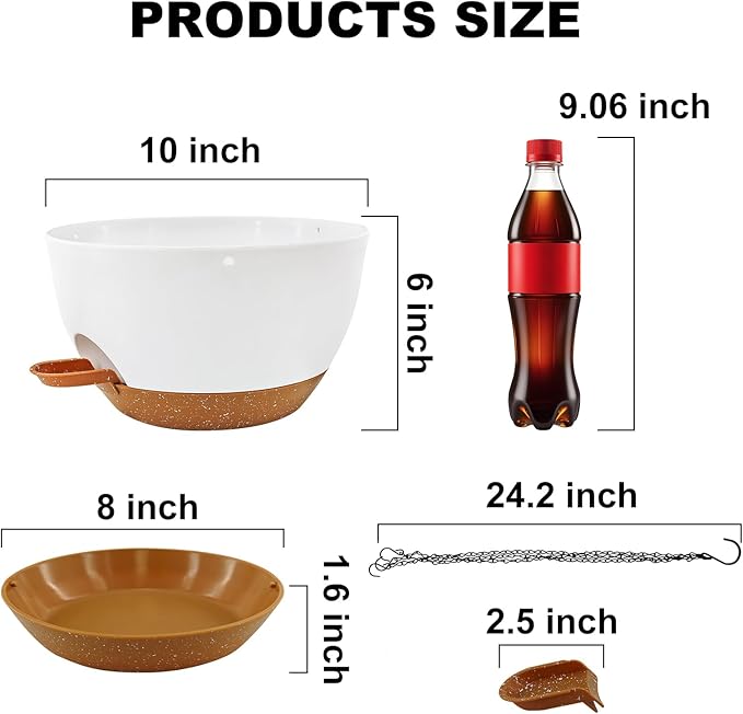 10 inch Hanging Planters for Indoor Plants, 3 Pack Self-Watering Hanging