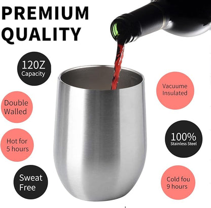 12oz/4 Pack Wine Tumbler Glasses