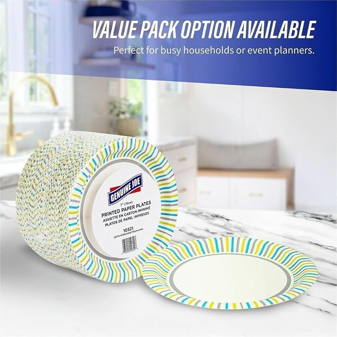 Genuine Joe Printed Paper Plates