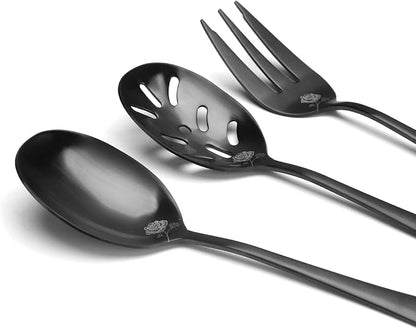 Matte Black Serving Set, sharecook 5-Piece 18/0 Stainless Steel Large Hostess