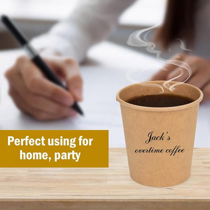 Vumdua 500 Pcs 6 oz Kraft Paper Cups
