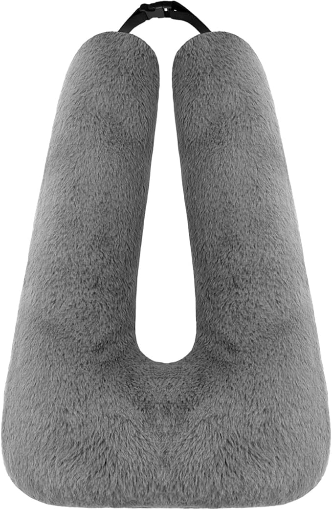 Travel Pillow, Car Pillow for Kids & Adults - Ergonomic Travel Pillows Sleeping Aid for Neck & Body Support, Car Travel Essentials Pillow on Road Trips-Gray