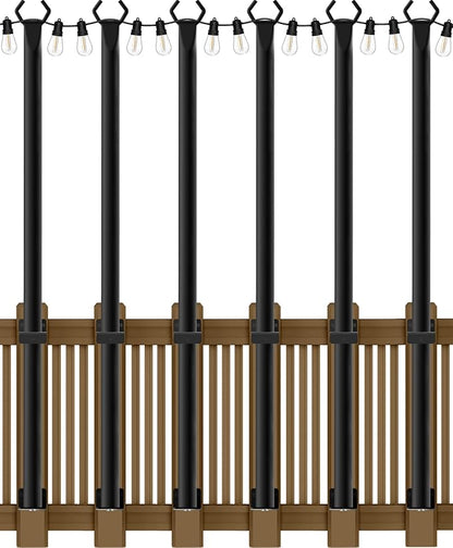 AILBTON 6 Pack 5Ft String Light Poles, Light Poles