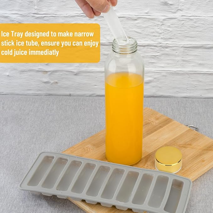 Zukro 18 oz Glass Juice Bottles