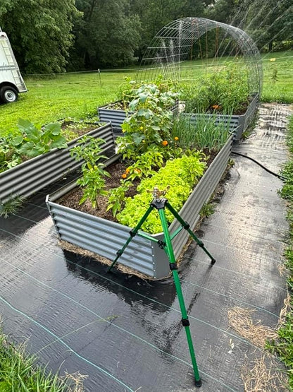 A ANLEOLIFE 8X4X1.5ft Galvanized Raised Garden Bed Kit, Rectangular Large Metal