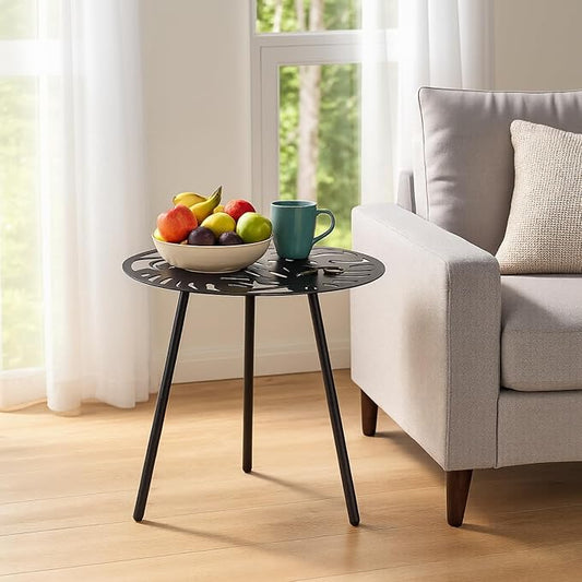 1 Pack Extra-Large Metal Outdoor Side Tables 18 Inches Outside End Table