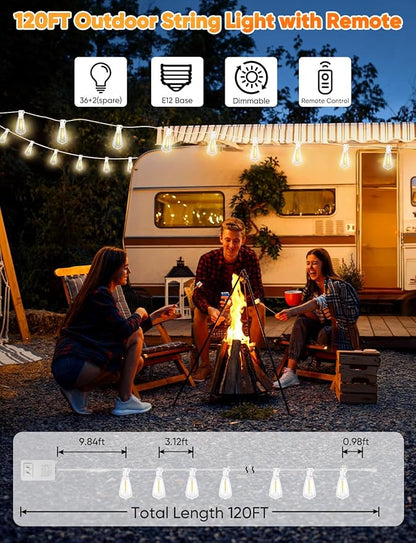Brightever 120FT LED Outdoor String Lights