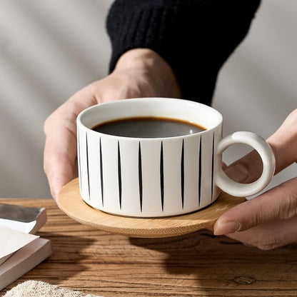 LUKA 6 Ounce Porcelain Stackable Espresso Cups